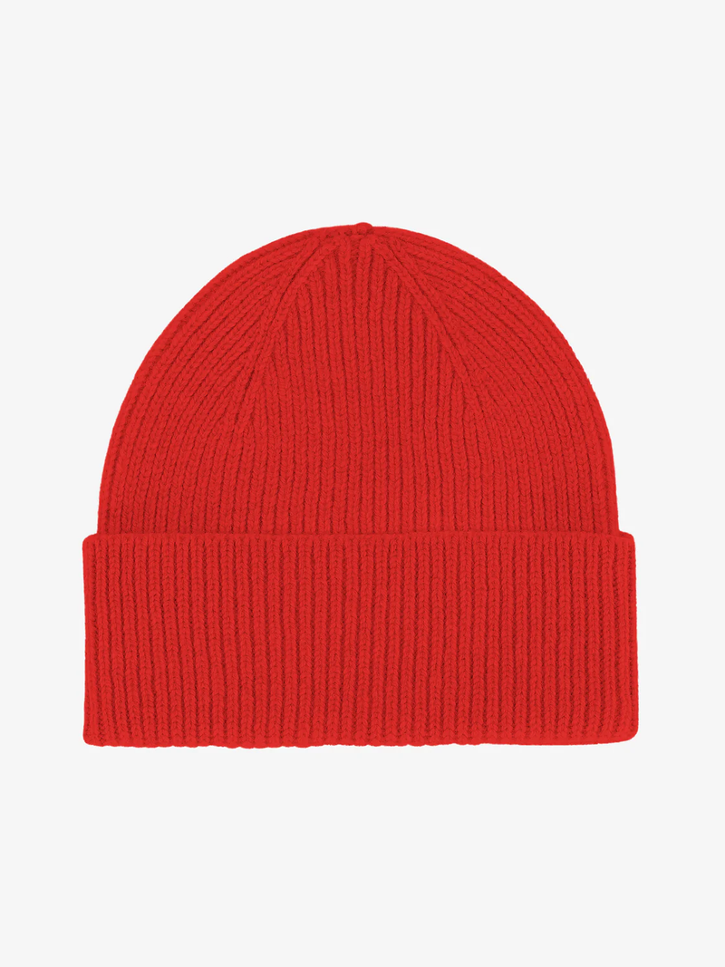 COLORFUL STANDARD Merino Wool Beanie - Red Tangerine