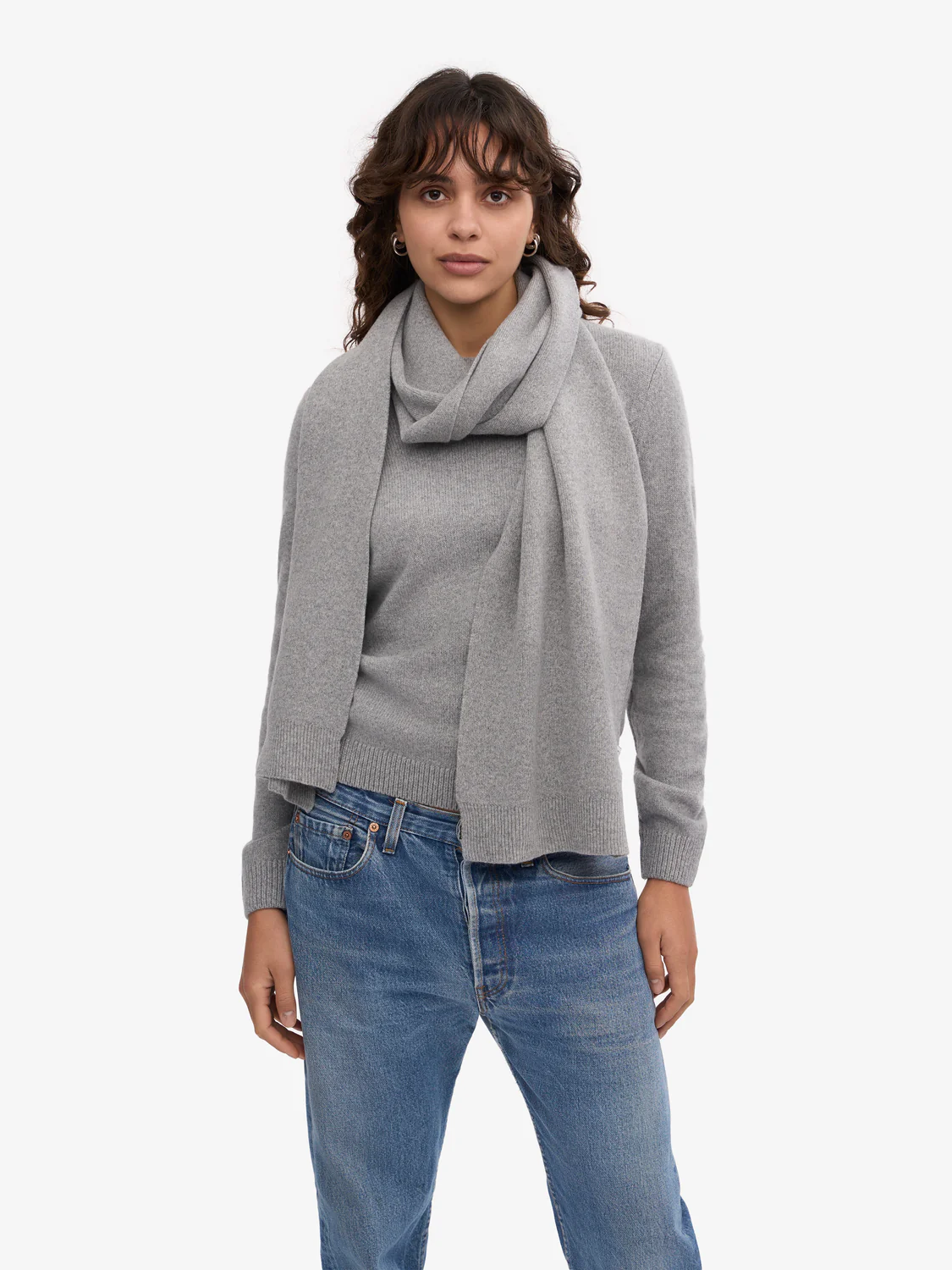 COLORFUL STANDARD Merino Wool Scarf - Heather Grey