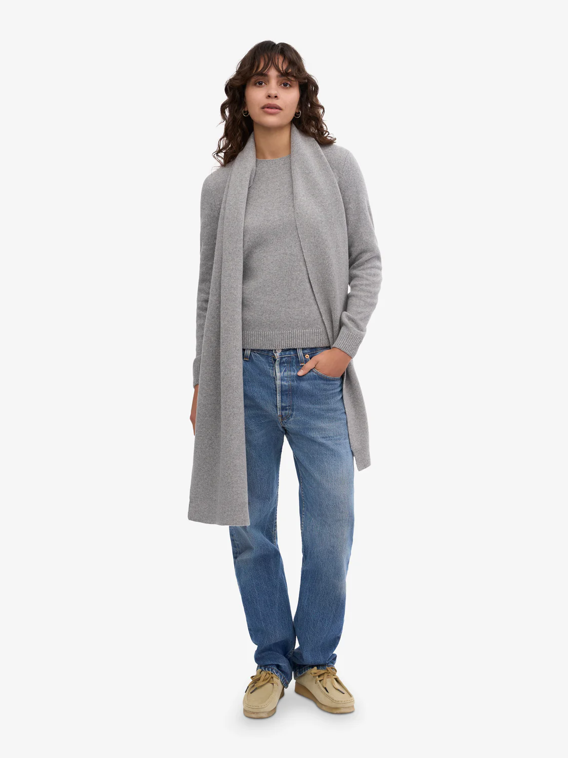 COLORFUL STANDARD Merino Wool Scarf - Heather Grey