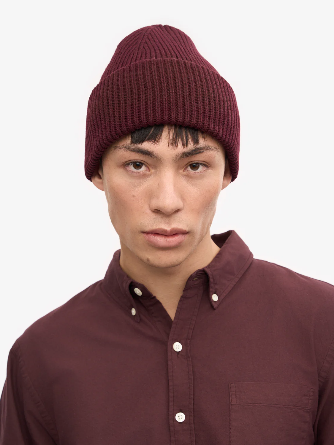 COLORFUL STANDARD Merino Wool Hat - Oxblood Red