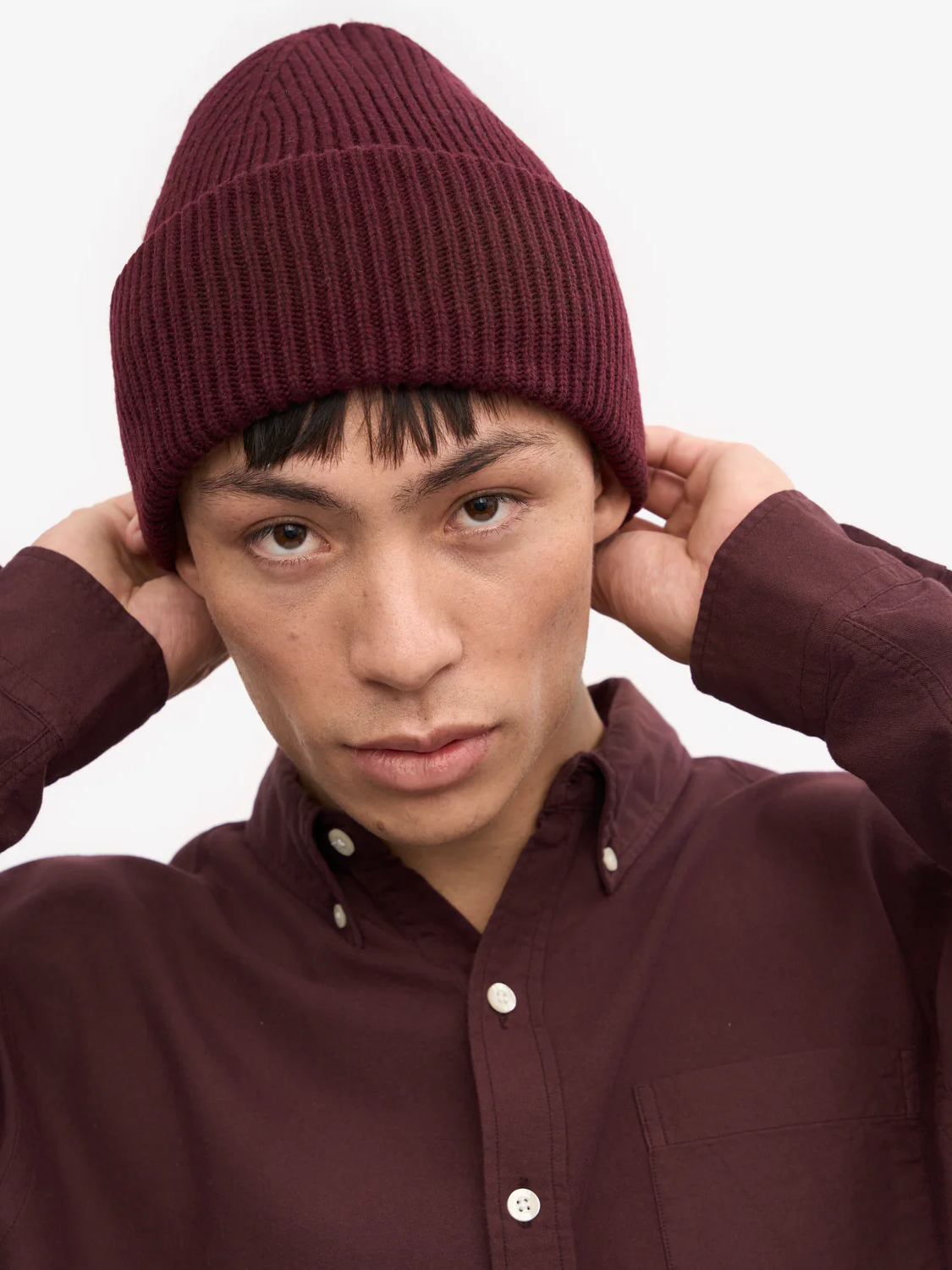 COLORFUL STANDARD Merino Wool Hat - Oxblood Red
