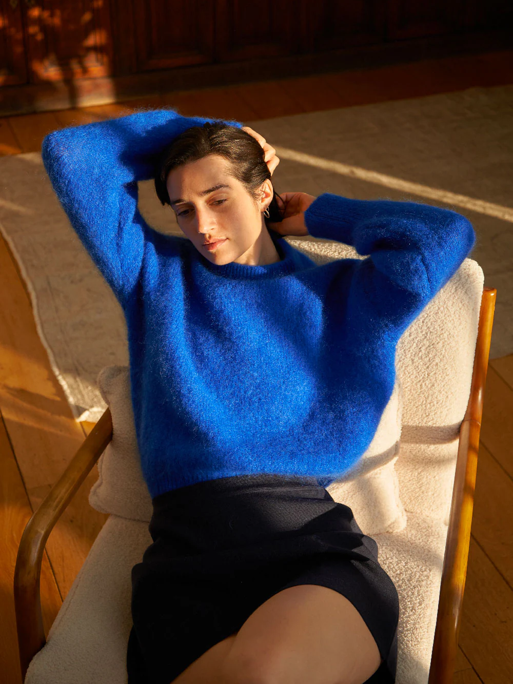 SURPRISE PARIS Jane Mohair Pullover - Electric Blue