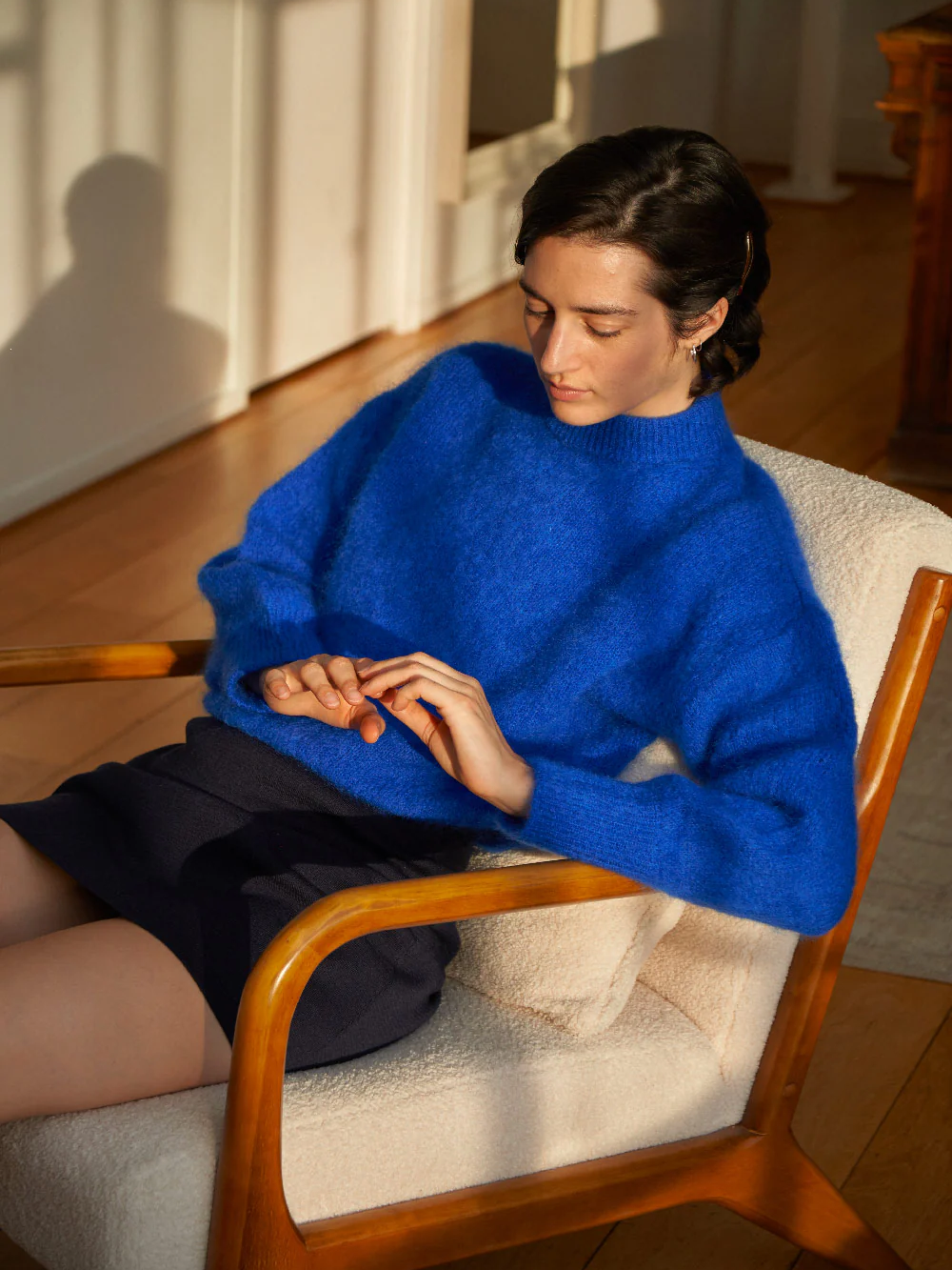 SURPRISE PARIS Jane Mohair Pullover - Electric Blue