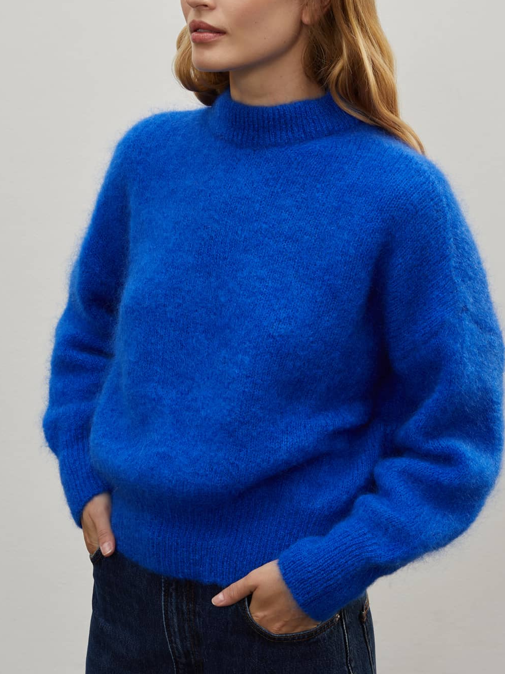 SURPRISE PARIS Jane Mohair Pullover - Electric Blue