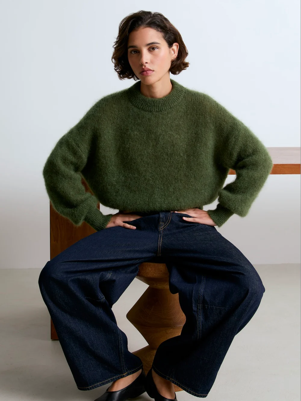 SURPRISE PARIS Jane Mohair Pullover - Olive