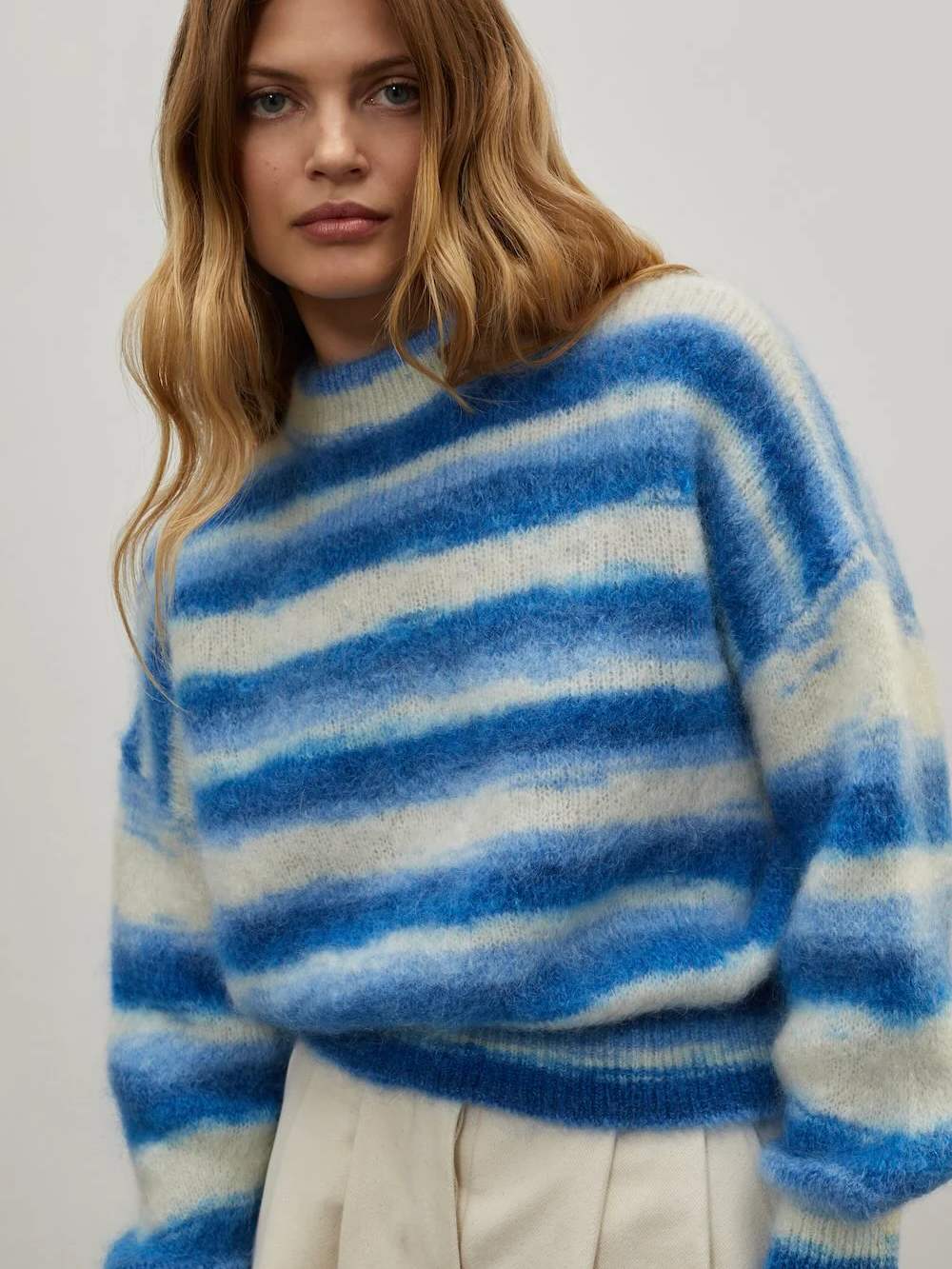 SURPRISE PARIS Mary Mohair Sweater - Blue Stripes