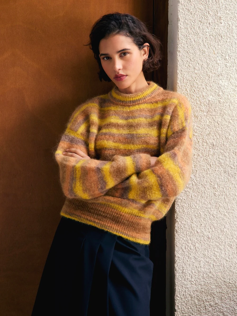 SURPRISE PARIS Mary Mohair Sweater - Autumn Stripes