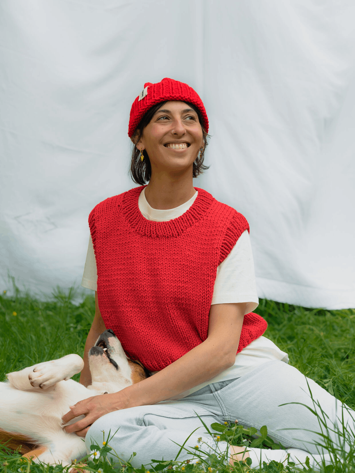 ROMANDO Merino Sailor Beanie - Amour Red