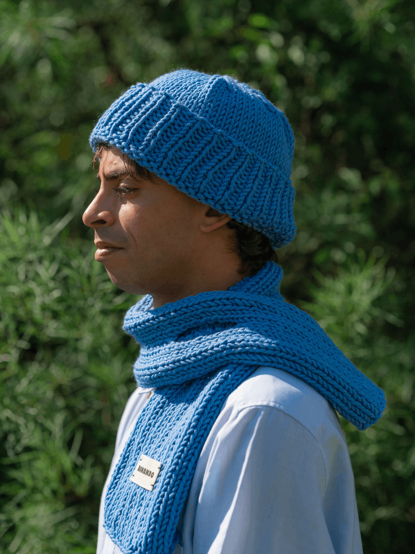 ROMANDO Merino Scarf - Sky Blue