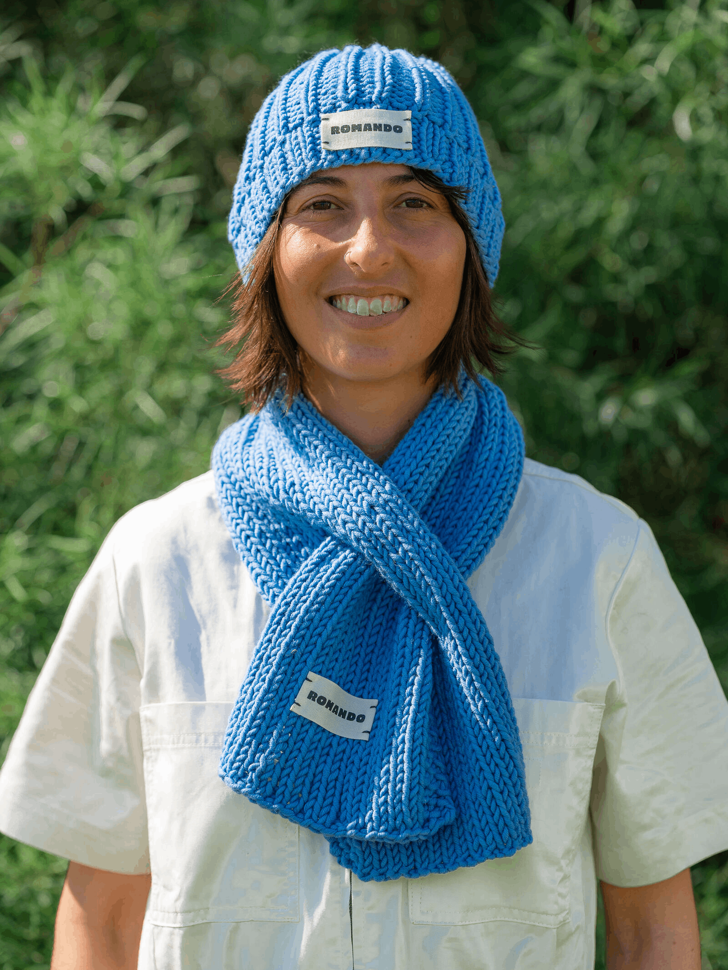 ROMANDO Merino Scarf - Sky Blue