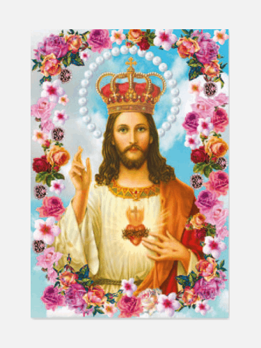 Jesus Flower Karte