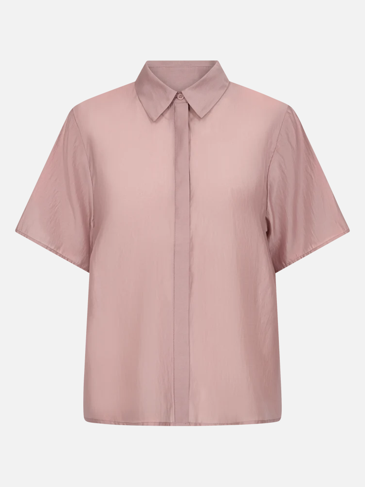 COPENHAGEN MUSE CMMolly V-Neck Short Sleeved Shirt - Woodrose