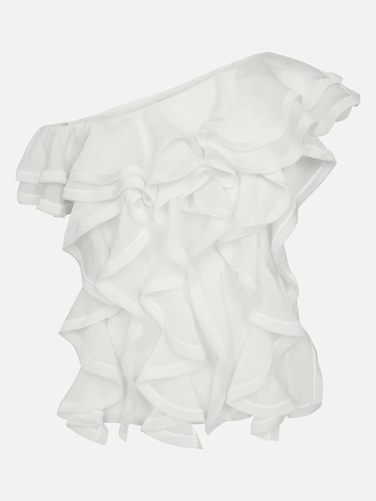 COPENHAGEN MUSE CMTilly Blouse Asymmetric - Jet Stream