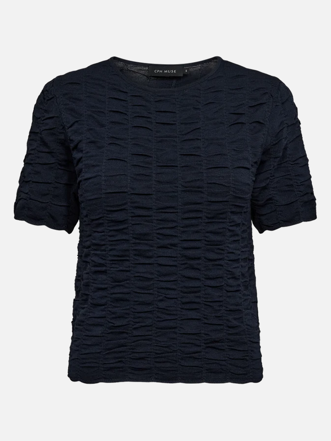 COPENHAGEN MUSE CMNatacha Short Sleeve Top - Total Eclipse