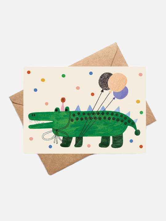 Party Alligator Karte