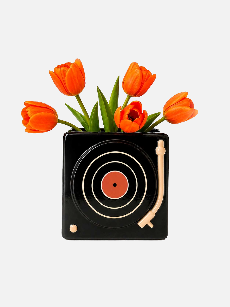 Vinyl Player Vase