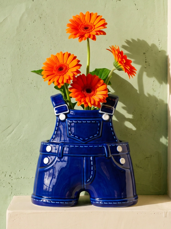 Blue Workwear Vase