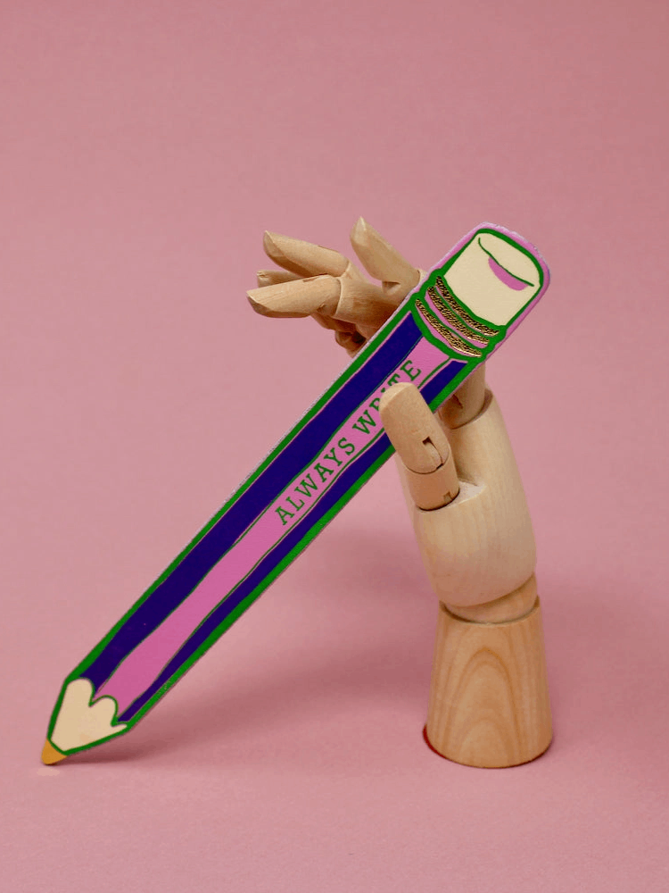 Always Write Pencil Bookmark - Hot Pink