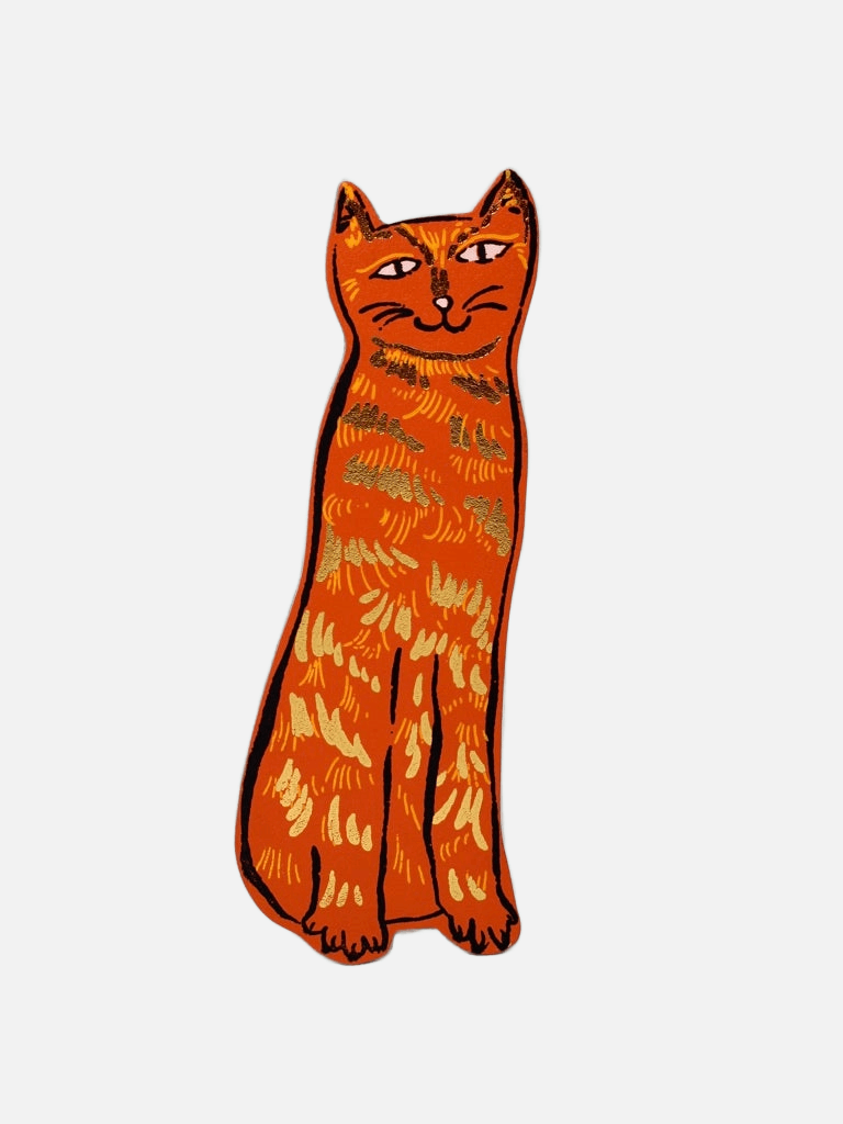 Cat Tails Bookmark - Orange