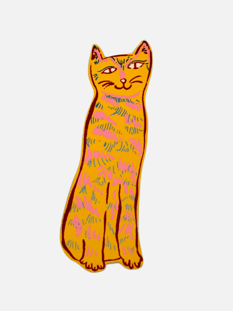 Cat Tails Bookmark - Yellow