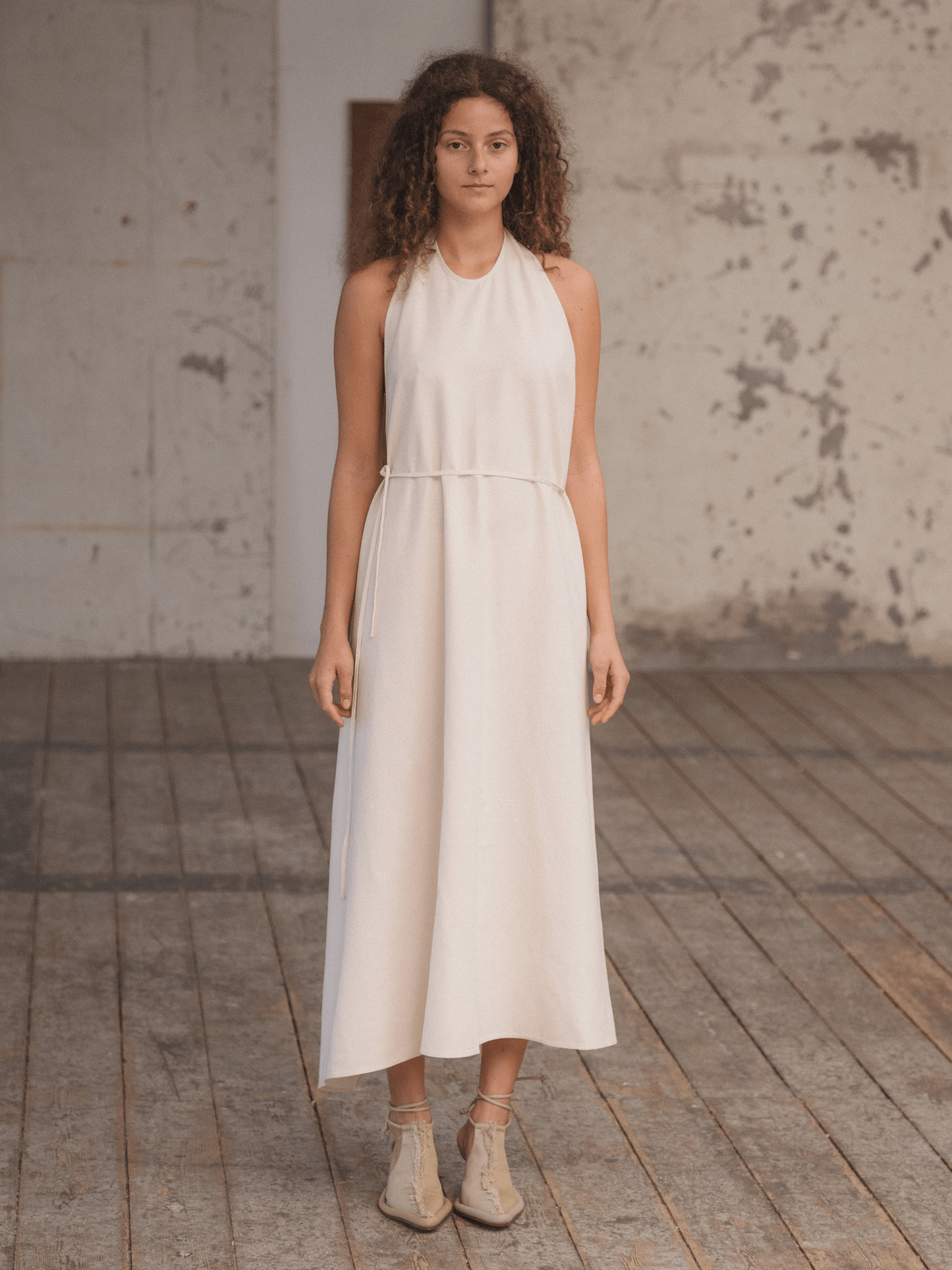 BASERANGE Apron Dress - Off White