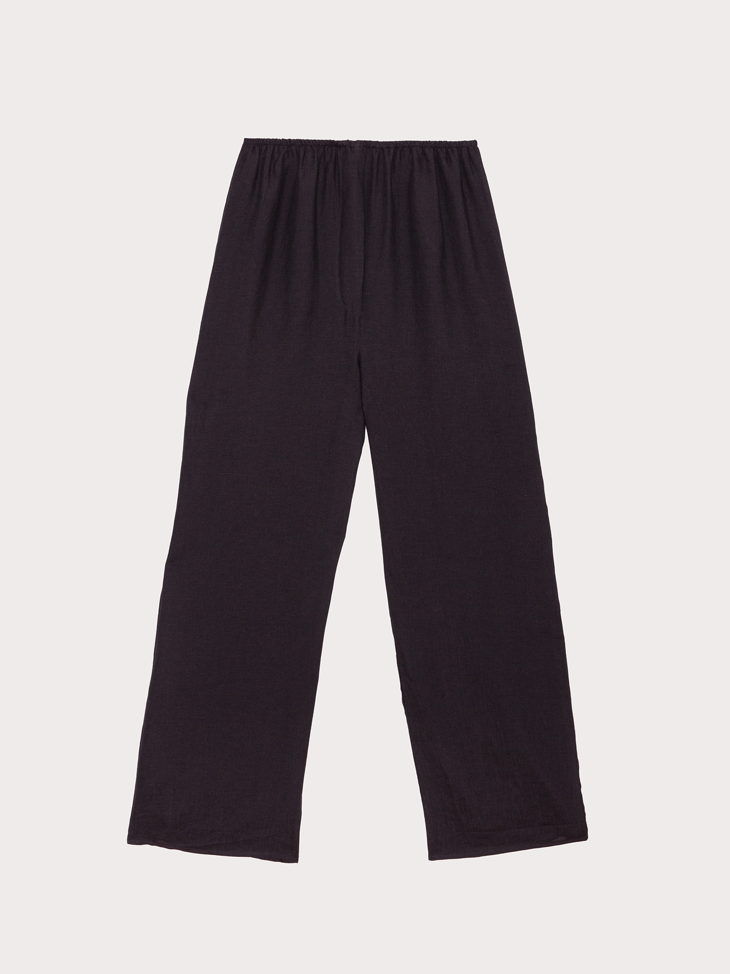BASERANGE Sheer Linen Stoa Pants - Black