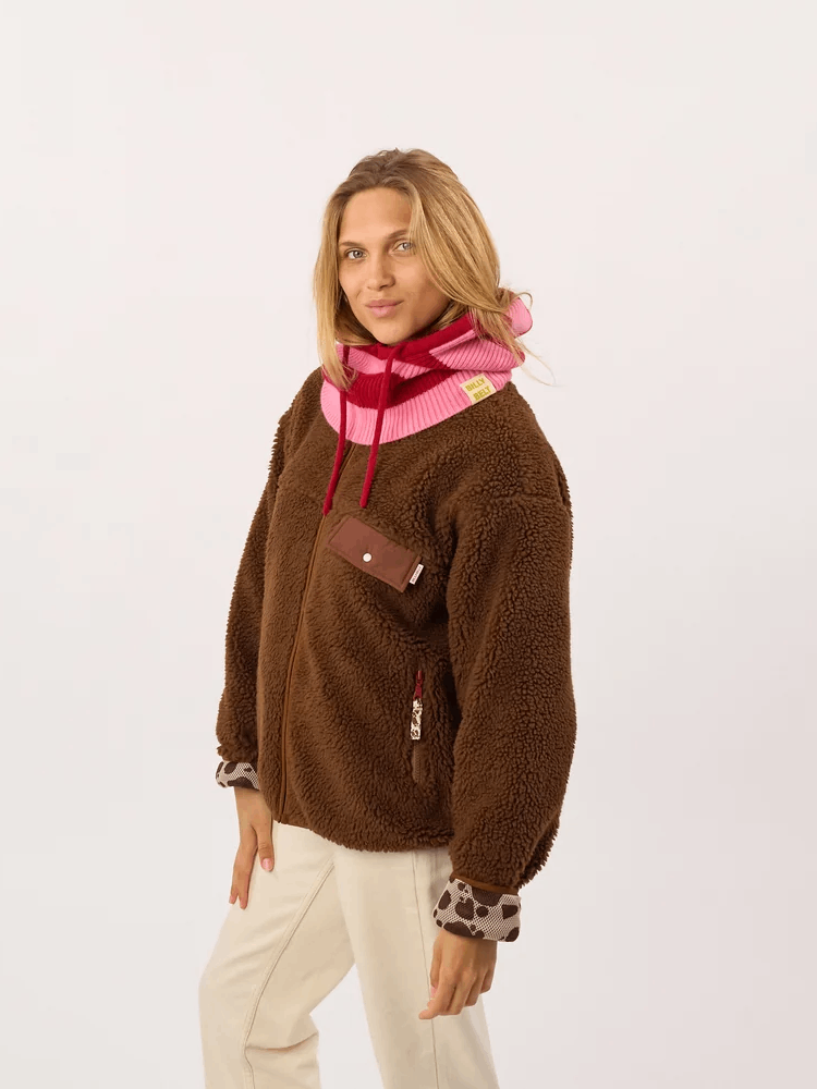 BILLYBELT Balaclava - Pink & Burgundy Stripes