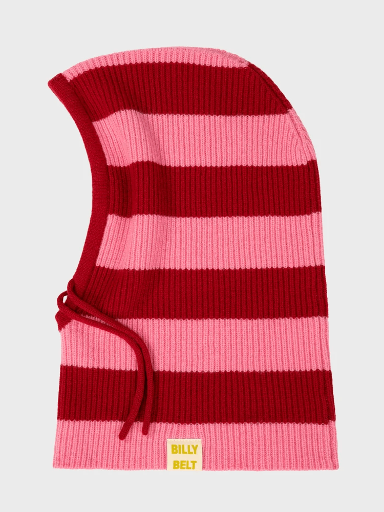 BILLYBELT Balaclava - Pink & Burgundy Stripes