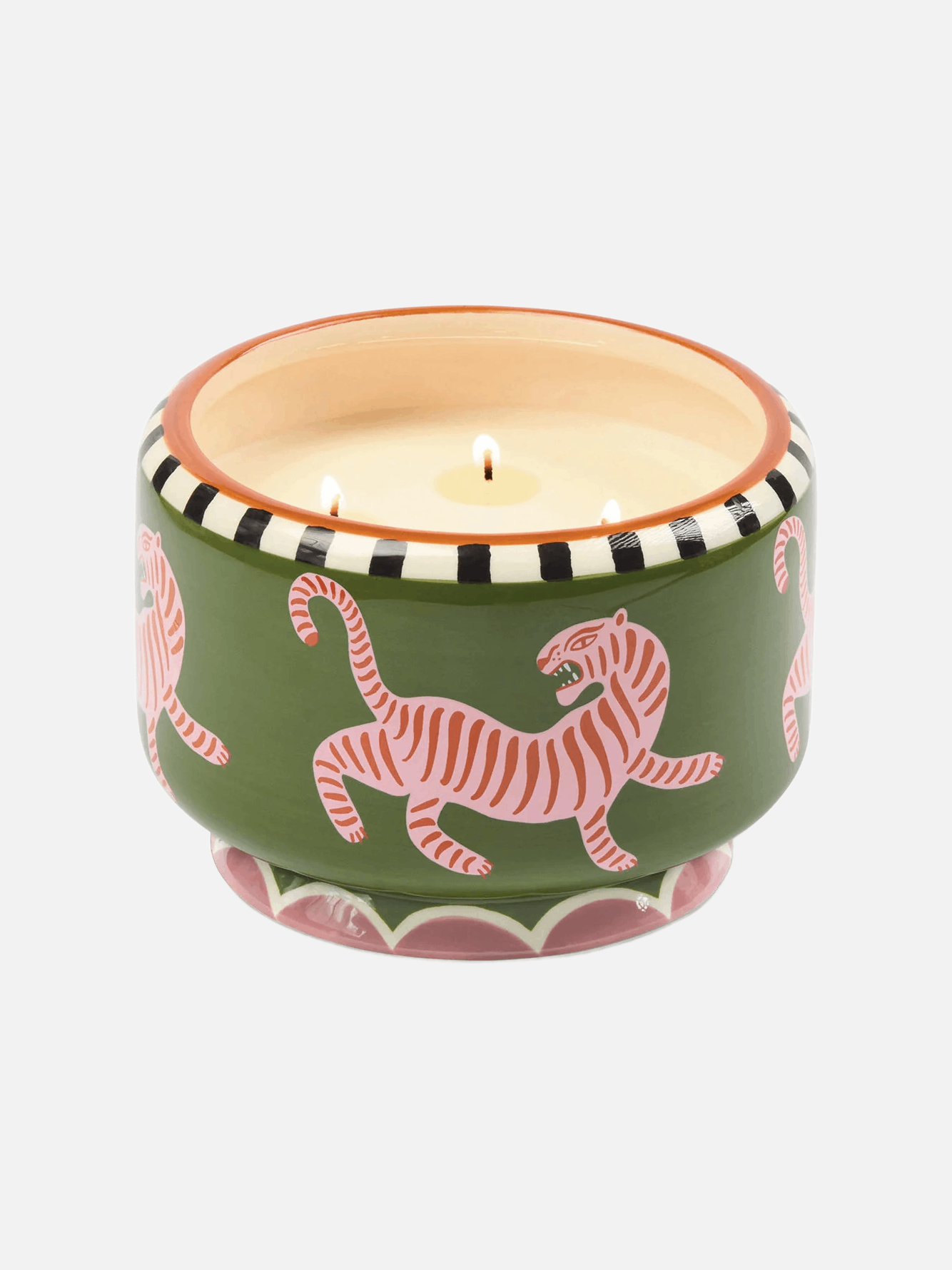 A Dopo Tiger Ceramic Scented Candle - Black Cedar & Fig 680g