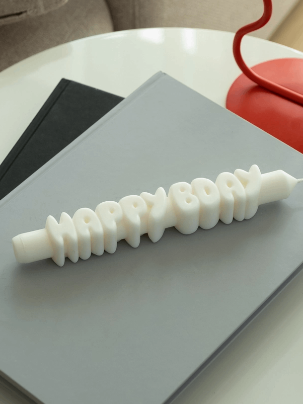 Handmade Christmas Candle - Happy B-DAY