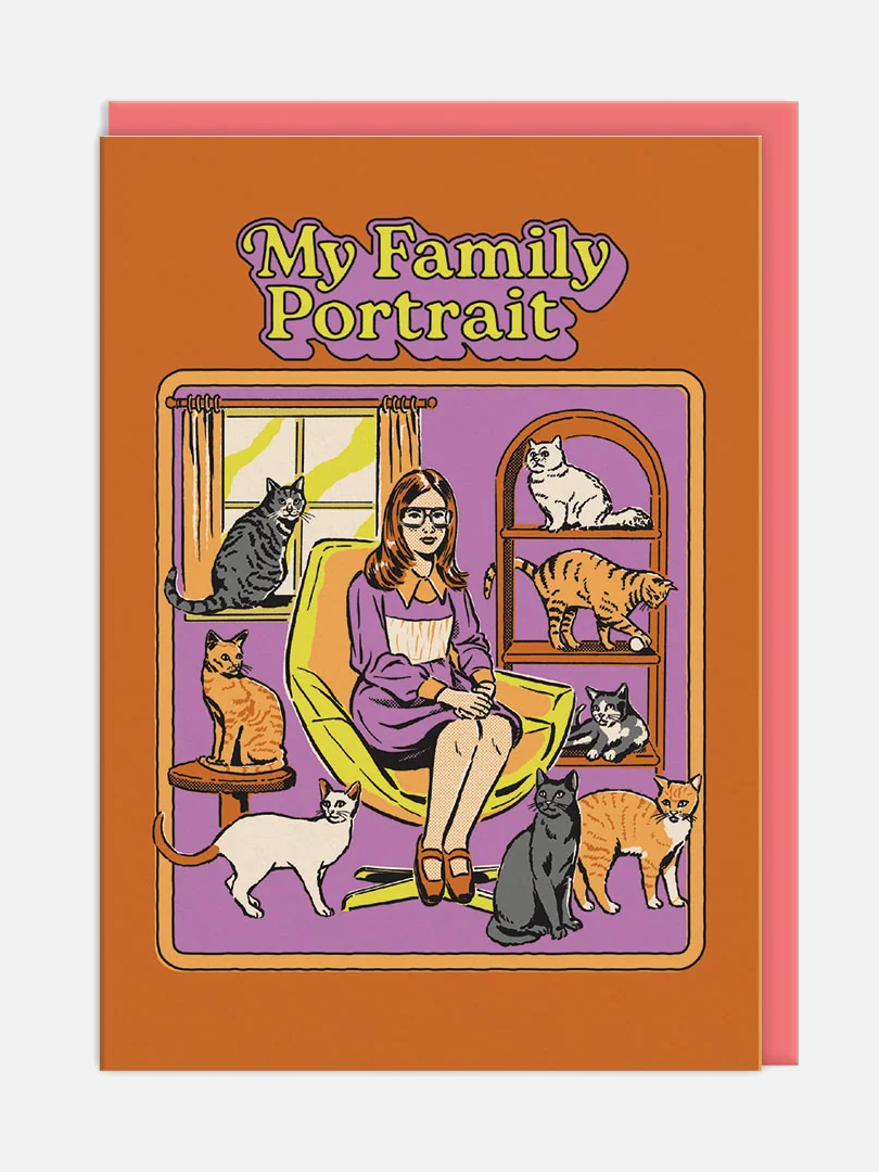 Family Portrait Cats Karte