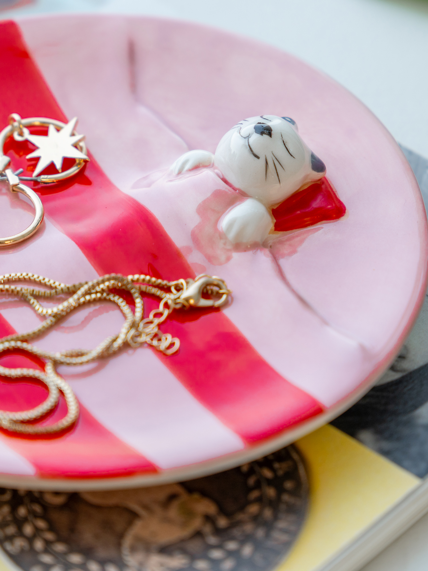 Pink Jewelry Tray Dreamer Cat