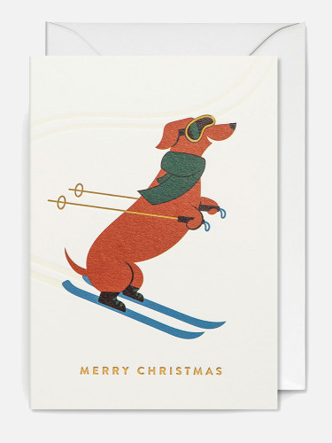 Merry Christmas Dachshund Karte