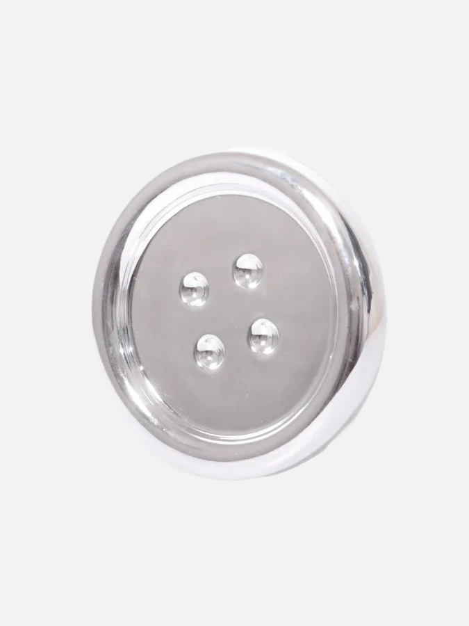Chrome Button Trinket Tray