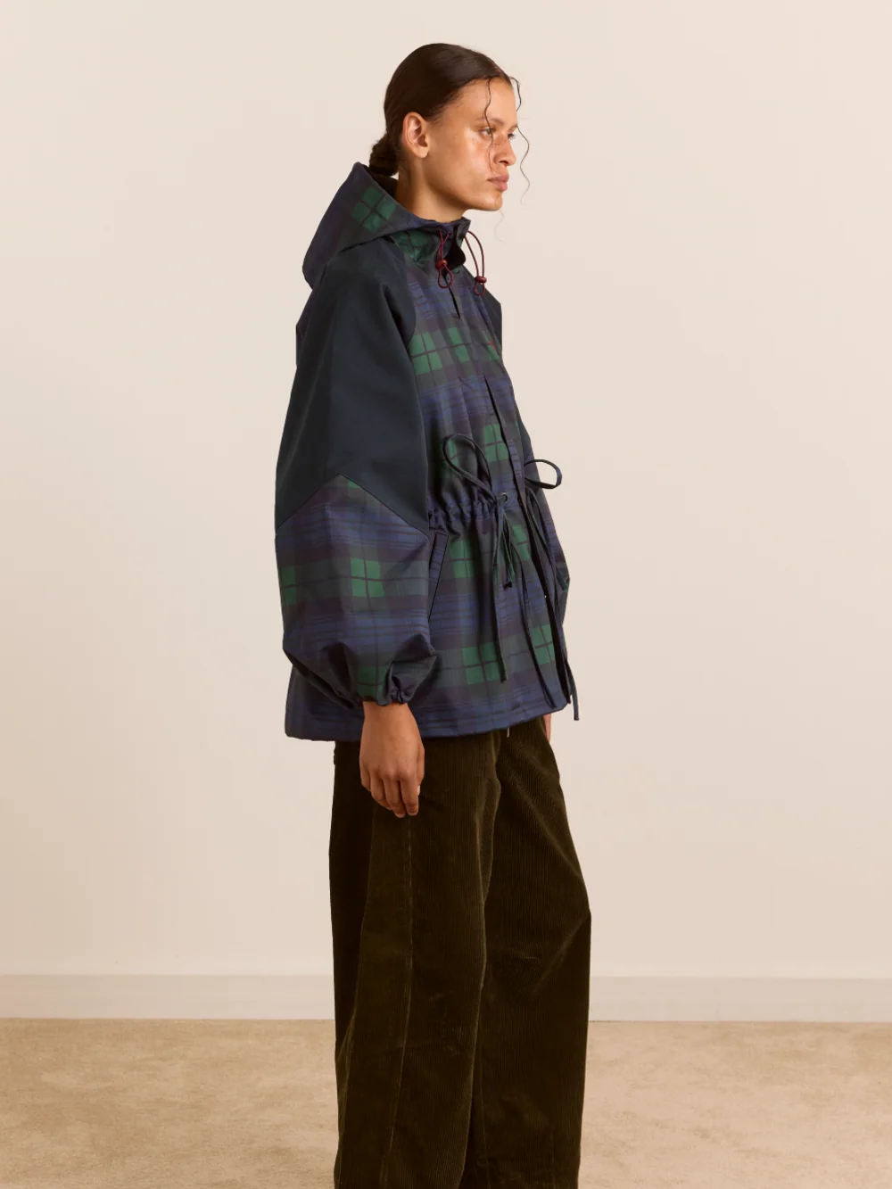 DAMSON MADDER Liu Raincoat - Navy Check