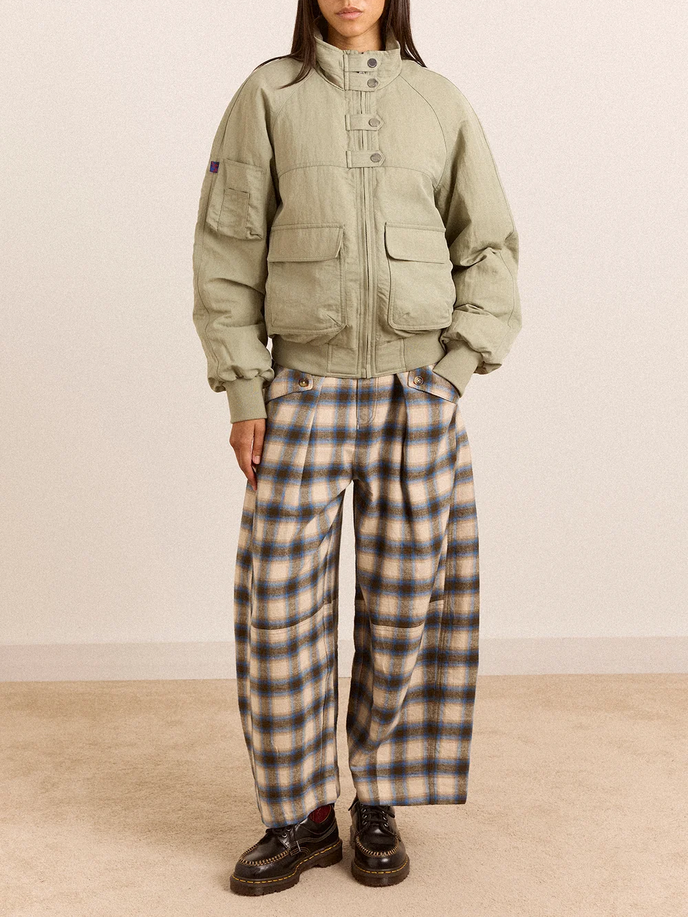 DAMSON MADDER Mara Trousers - Blur Brushed Check
