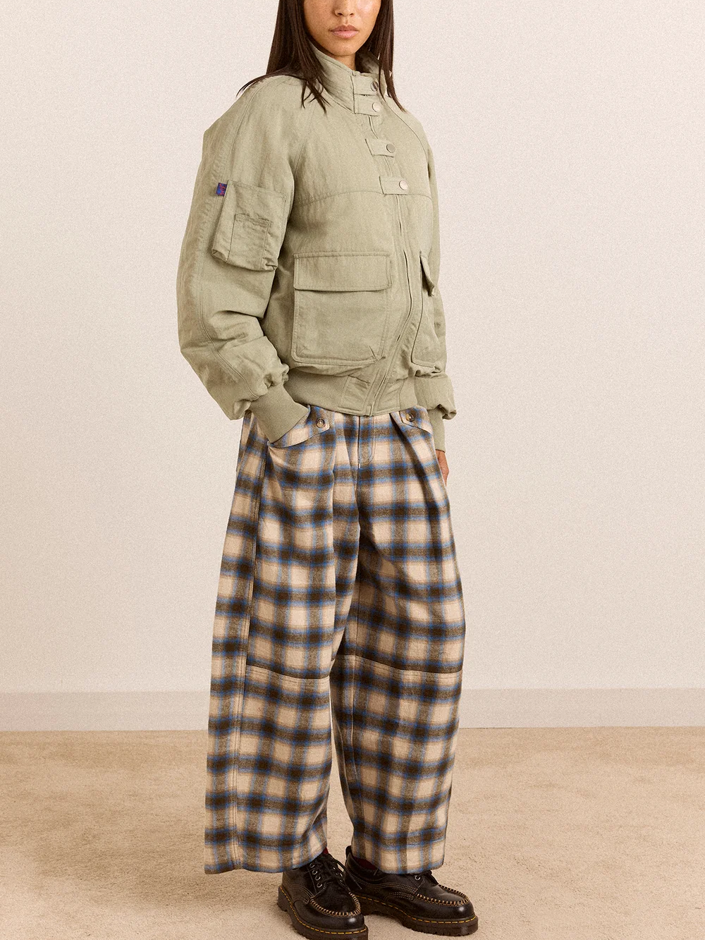 DAMSON MADDER Mara Trousers - Blur Brushed Check