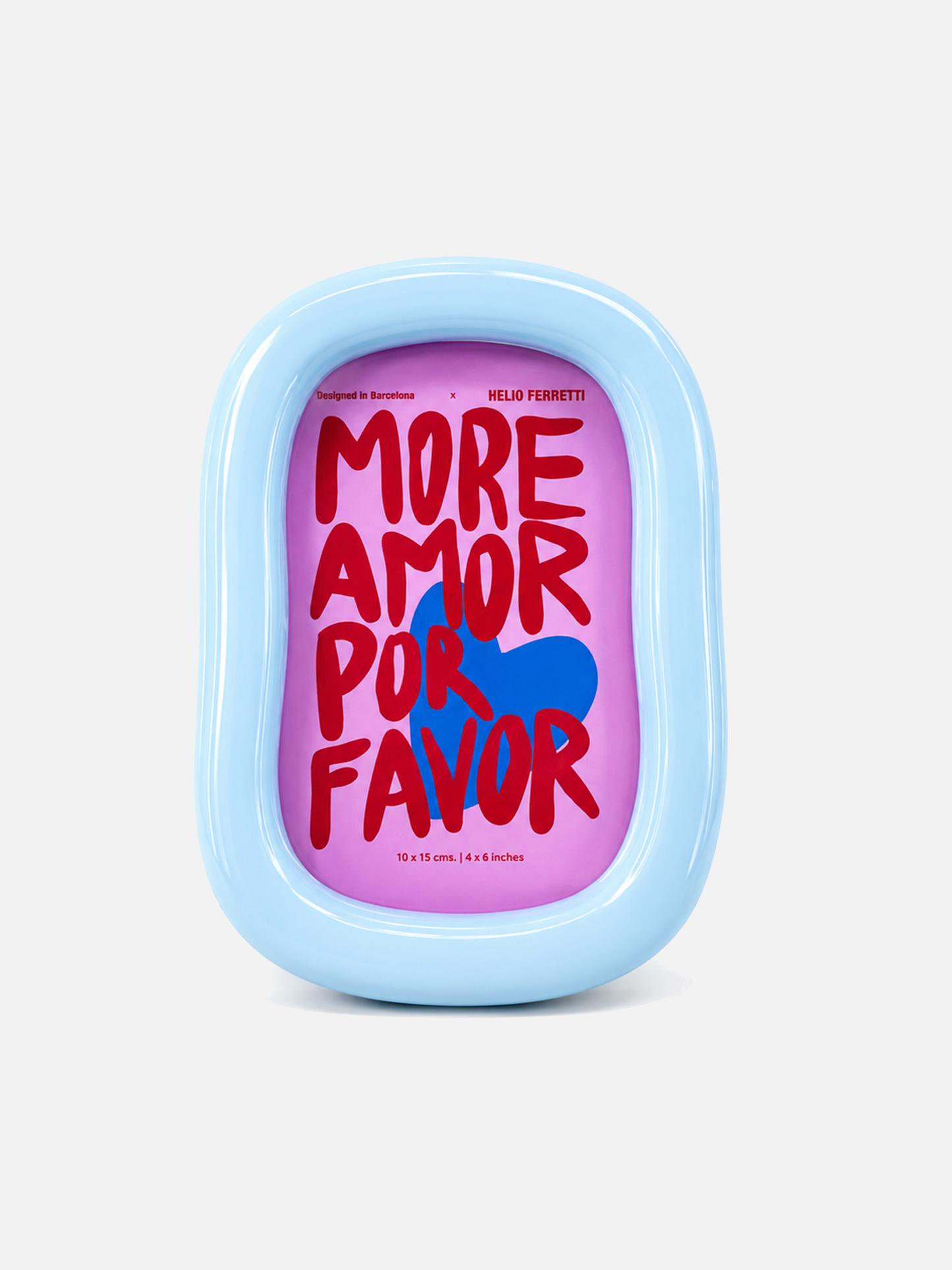 Light Blue More Amor Photo Frame