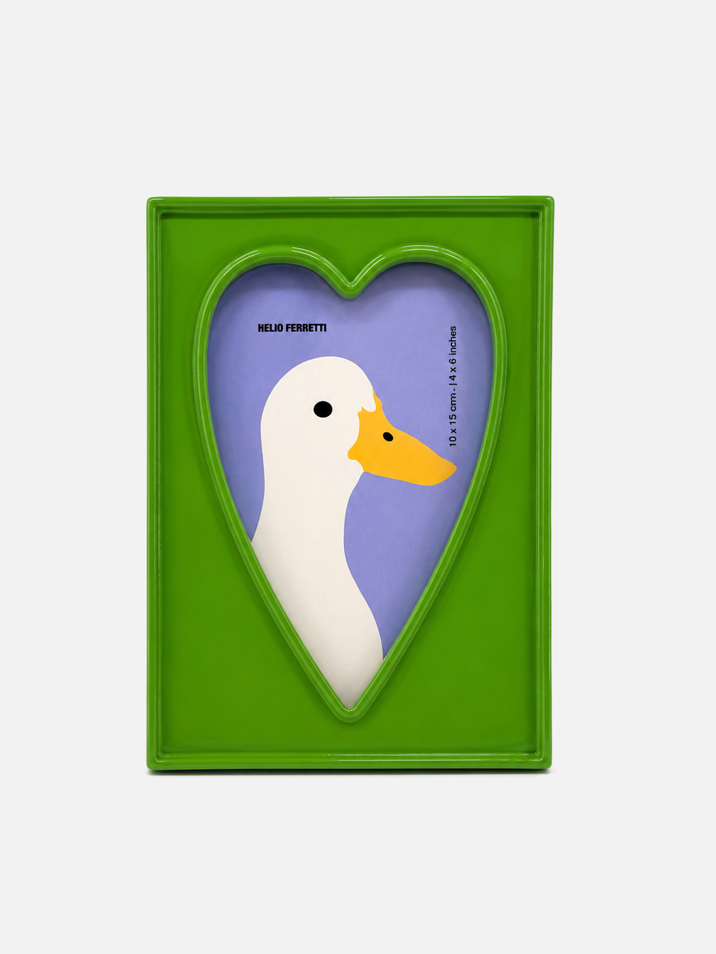 Green Heart Duck Photo Frame