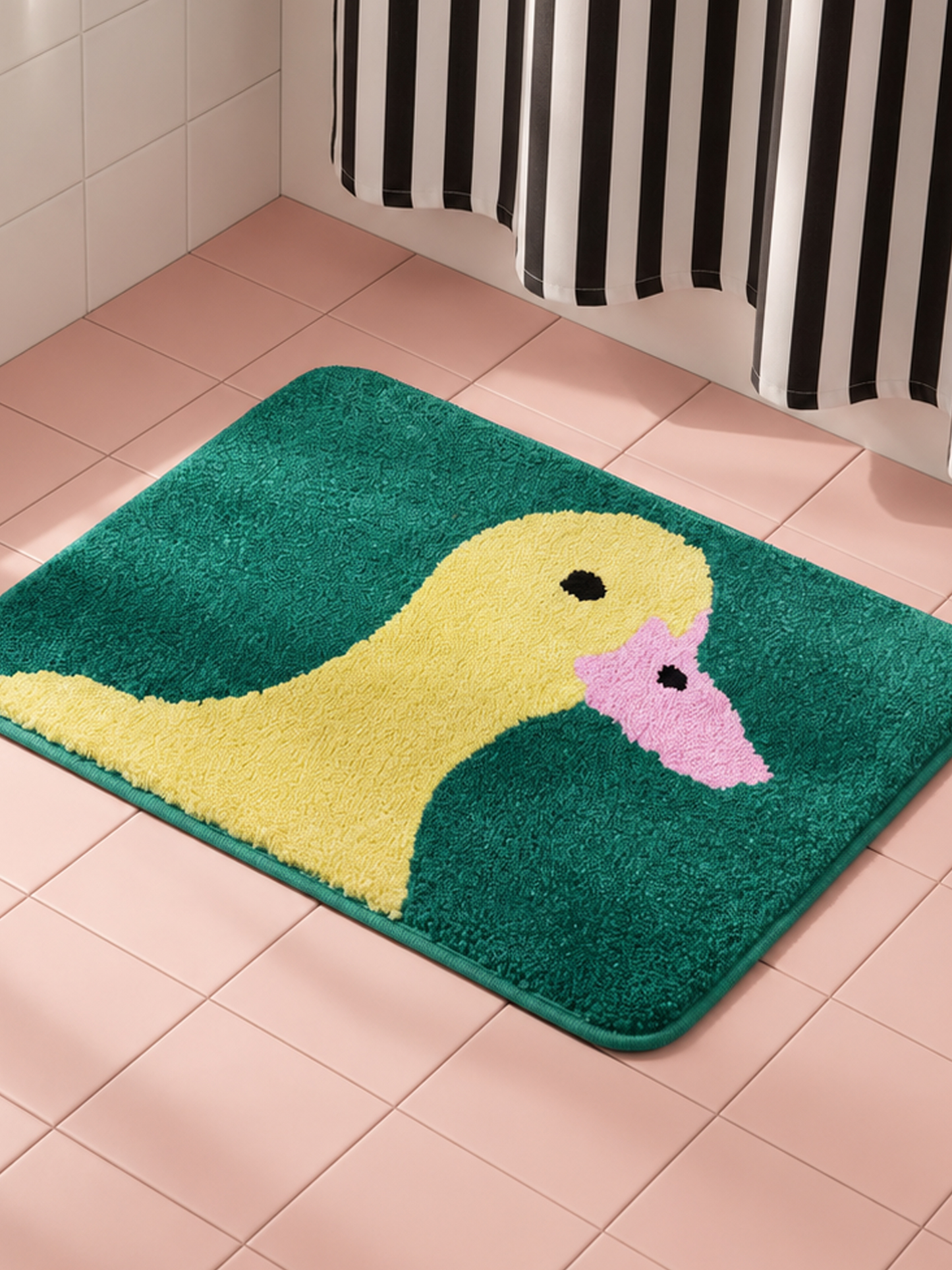 Duck Bath Mat Green