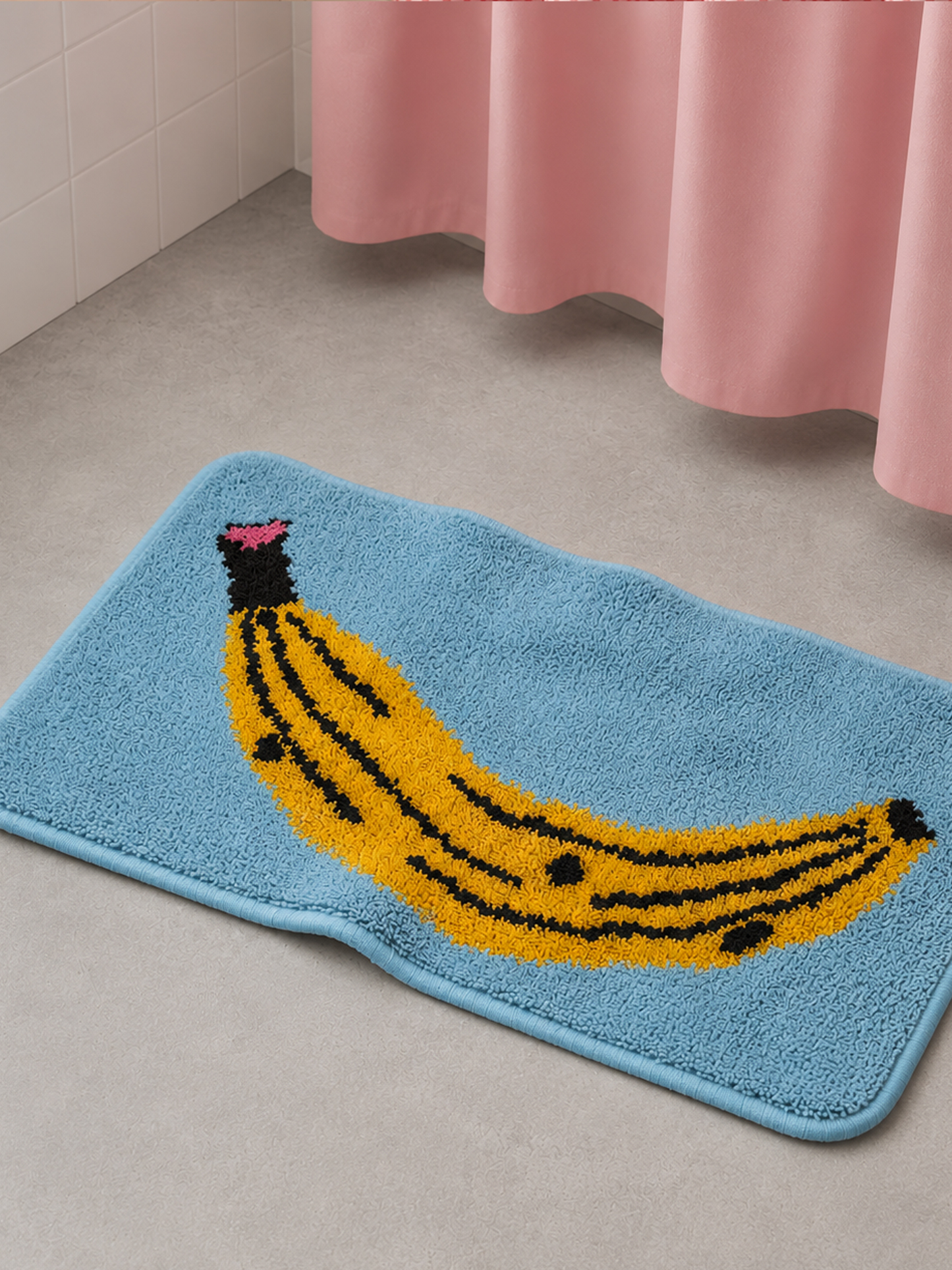 Banana Bath Mat Light Blue