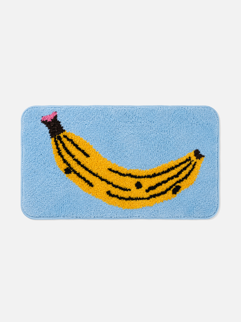 Banana Bath Mat Light Blue