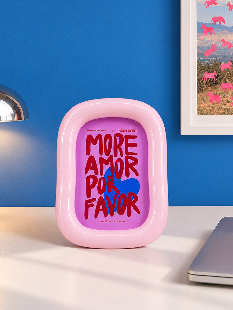 Pink More Amor Photo Frame