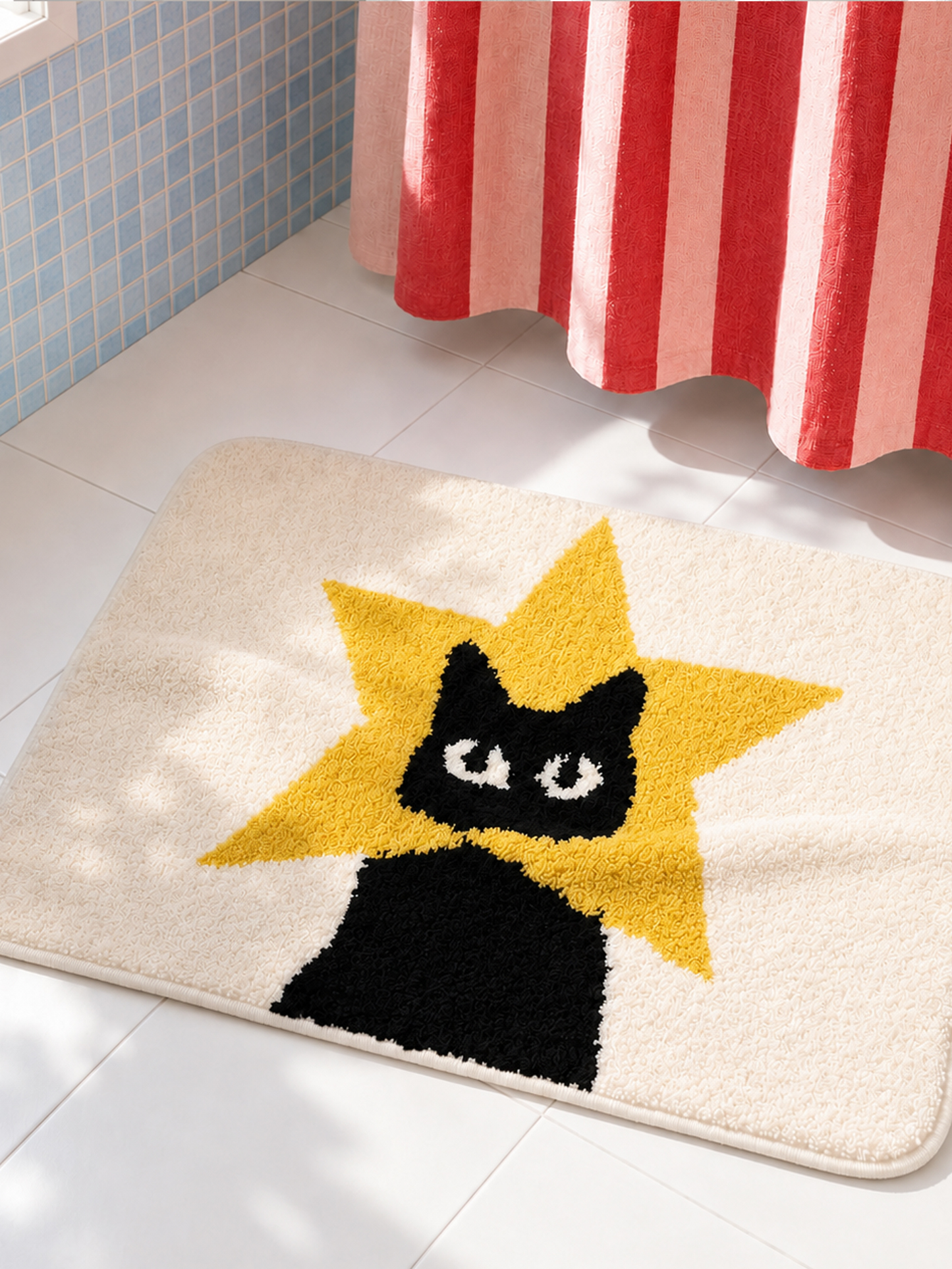 Superstar Cat Bath Mat