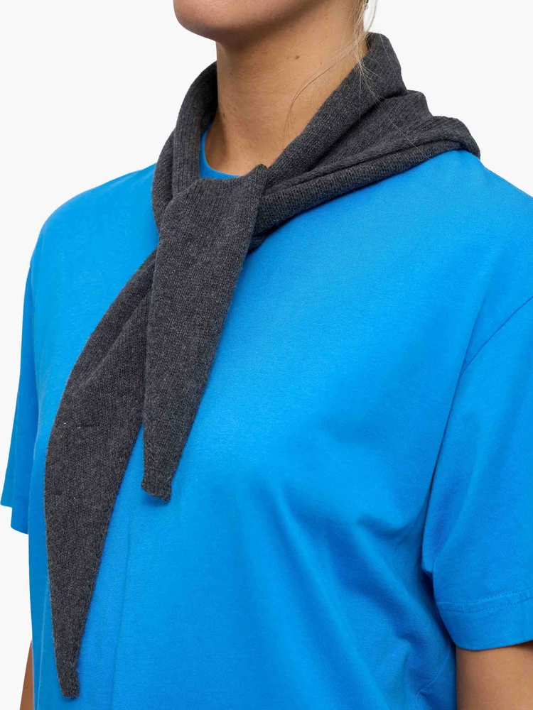 COLORFUL STANDARD Merino Wool Triangle Scarf - Lava Grey