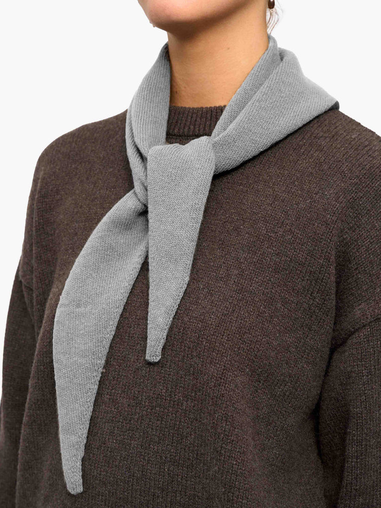 COLORFUL STANDARD Merino Wool Triangle Scarf - Heather Grey