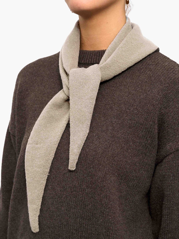 COLORFUL STANDARD Merino Wool Triangle Scarf - Ivory White
