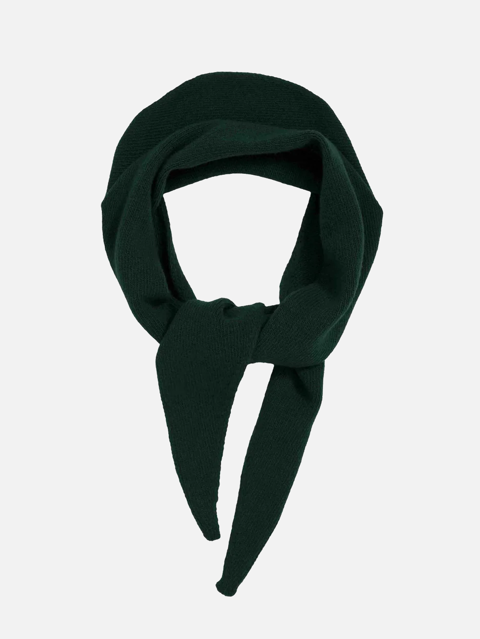 COLORFUL STANDARD Merino Wool Triangle Scarf - Emerald Green