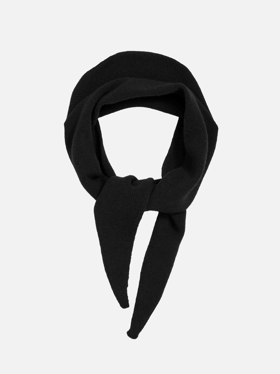 COLORFUL STANDARD Merino Wool Triangle Scarf - Deep Black