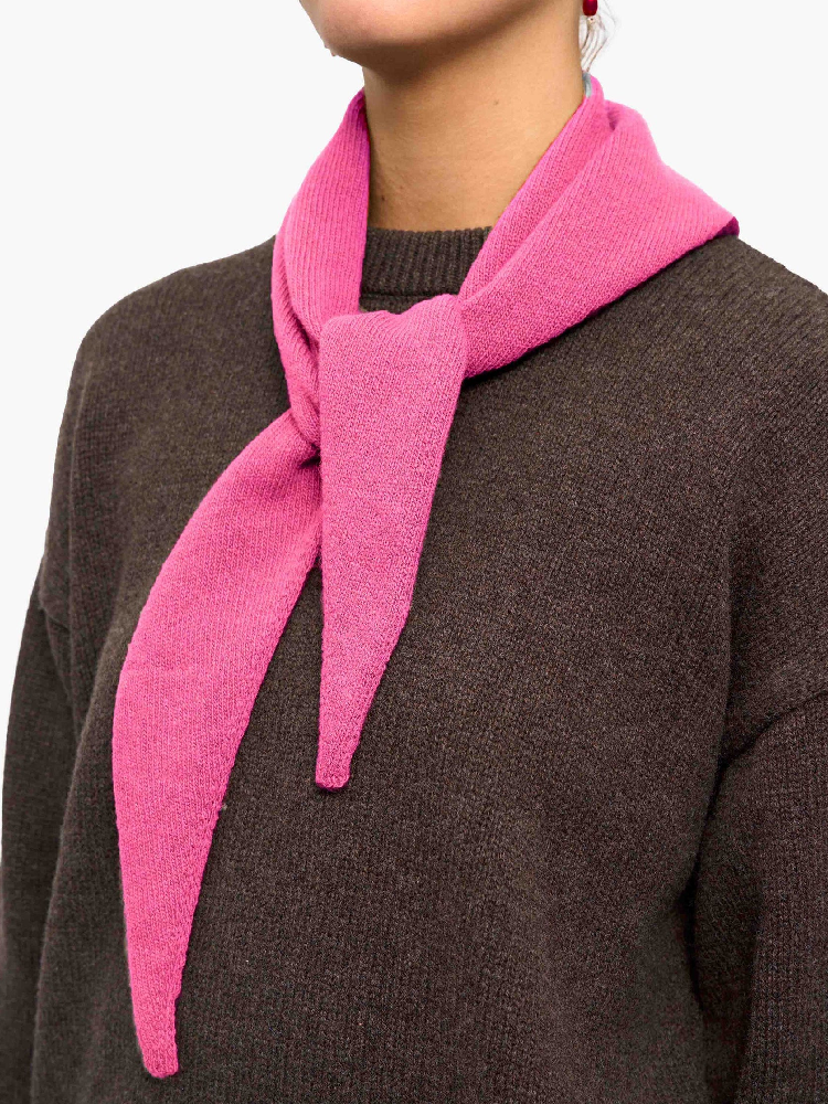 COLORFUL STANDARD Merino Wool Triangle Scarf - Bubblegum Pink